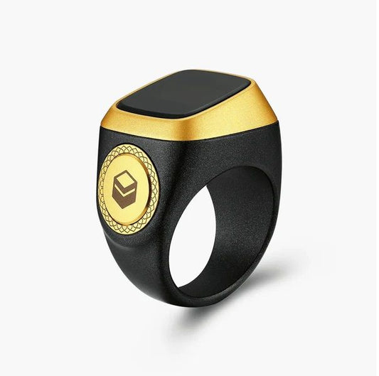 Qibla Smart Tasbih Ring – Digital daily Counter & Prayer Reminder