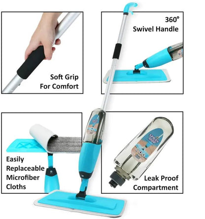 Magic Spray Mop with Extendable Handle | Microfiber Mop For Flo