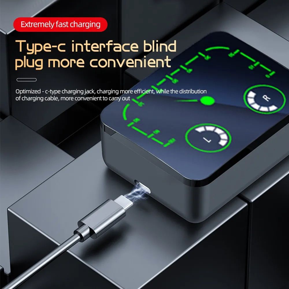 M90 Max TWS Wireless Earbuds – HiFi Stereo, 1200mAh Battery, Noise Canceling & Touch Control