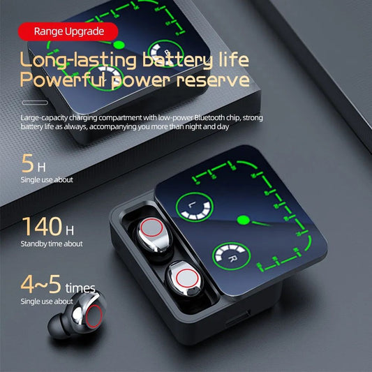 M90 Max TWS Wireless Earbuds – HiFi Stereo, 1200mAh Battery, Noise Canceling & Touch Control