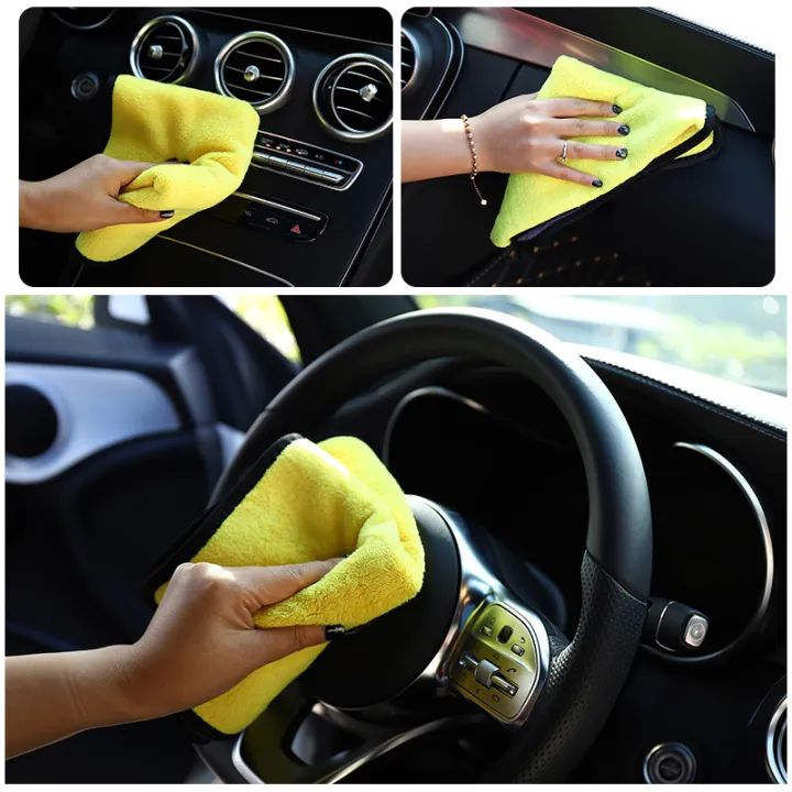 vSuper Absorption Car Wash Microfiber Towel Home Appliances Glass Cleaning Washing Clothes High Density Coral Velvet Wash Towel