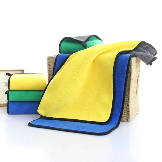 vSuper Absorption Car Wash Microfiber Towel Home Appliances Glass Cleaning Washing Clothes High Density Coral Velvet Wash Towel